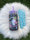 Spooky Summer Snow Globe Acrylic Tumbler