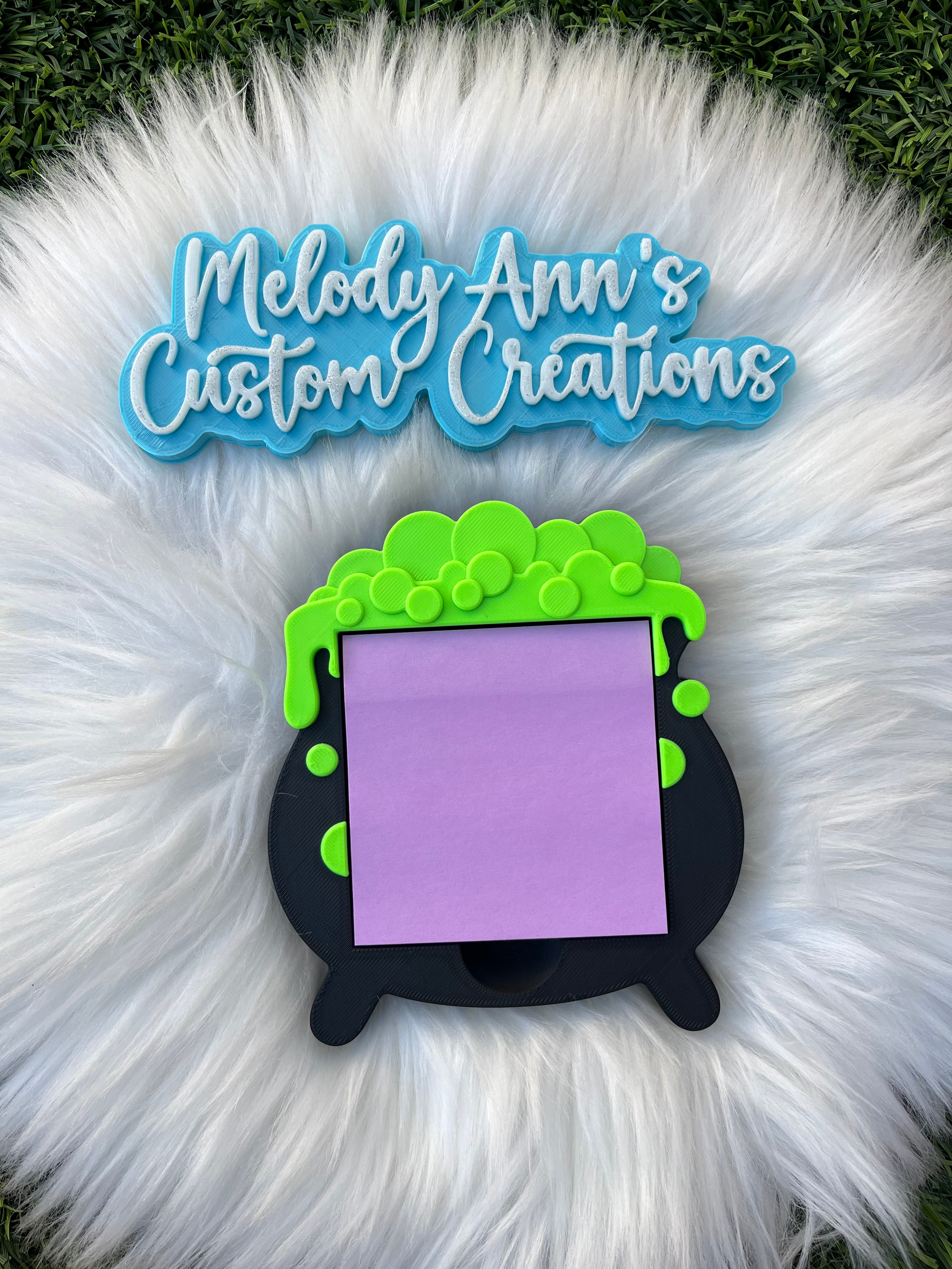 Cauldron Sticky Note Holder
