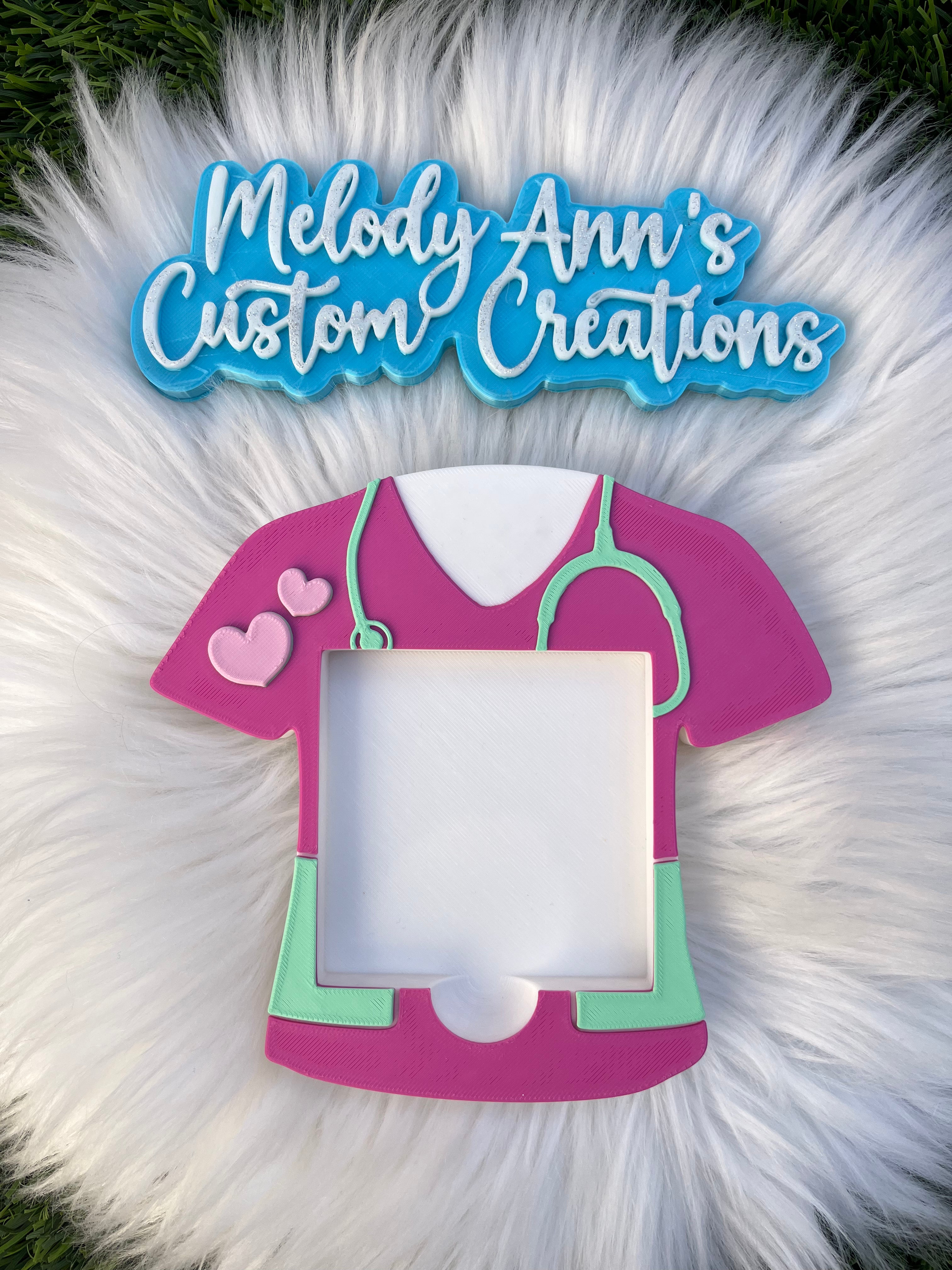 Medical Scrub Top Sticky Note Holder