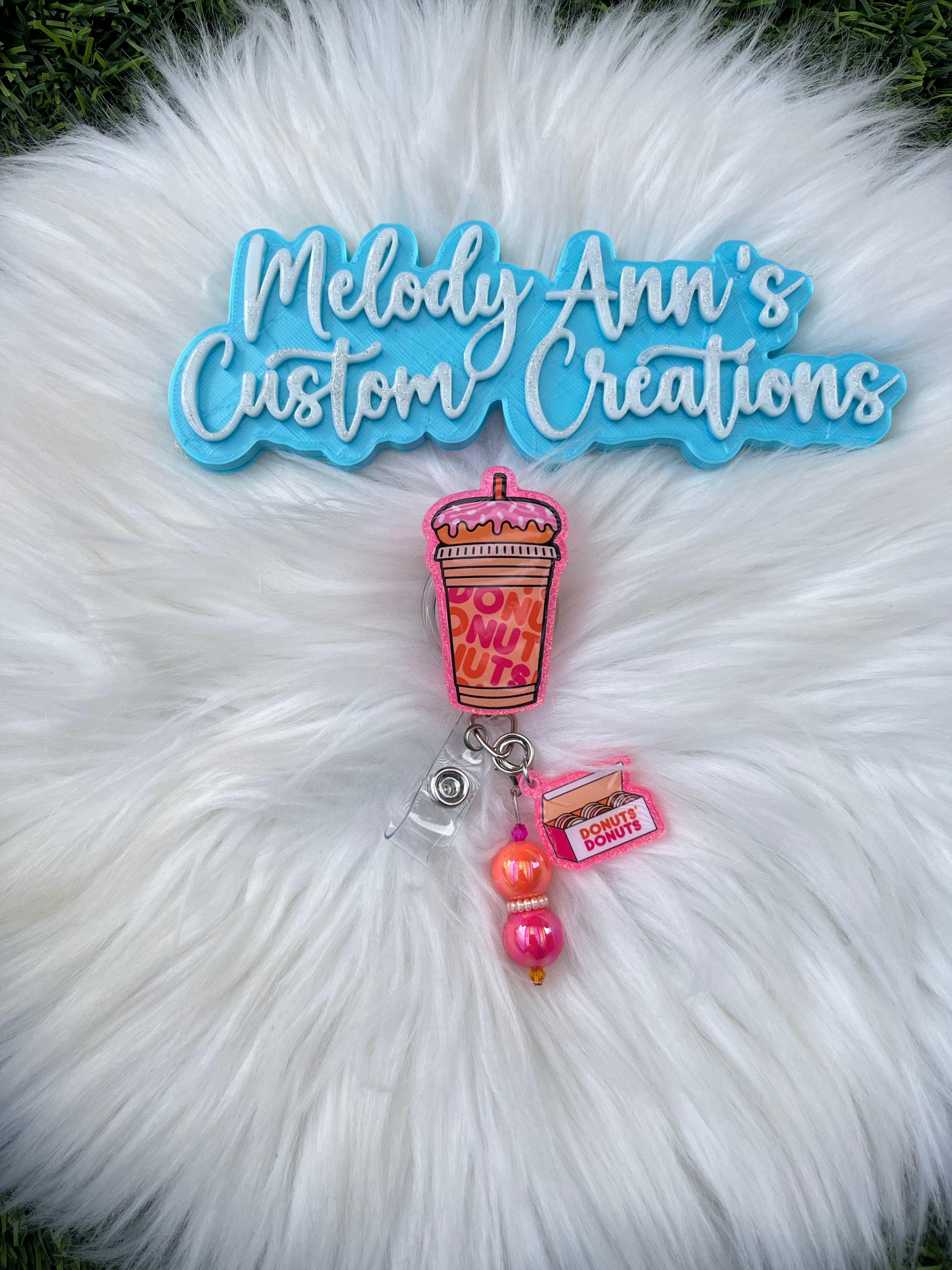 Coffee and Donuts Badge Reel