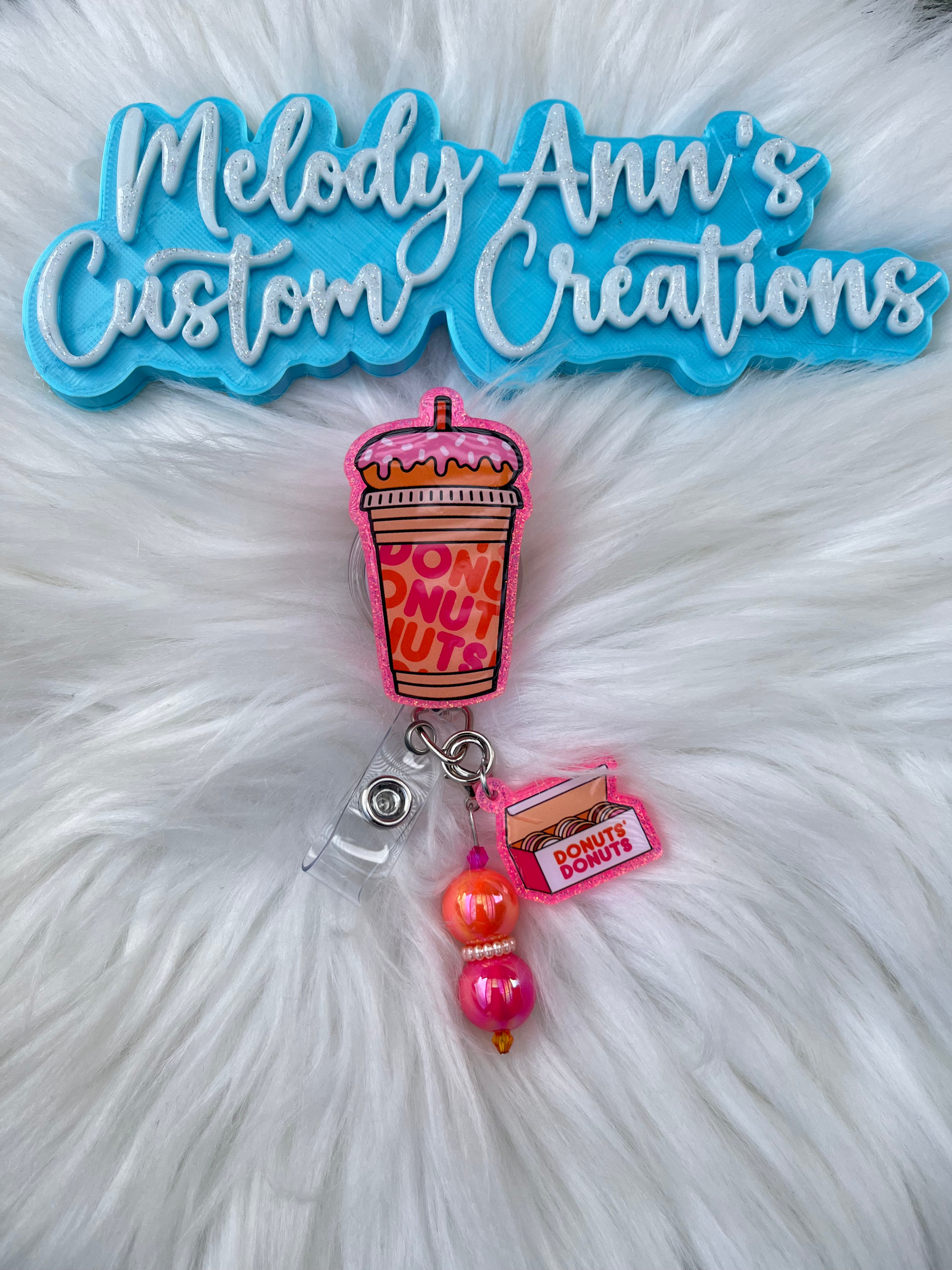 Coffee and Donuts Badge Reel