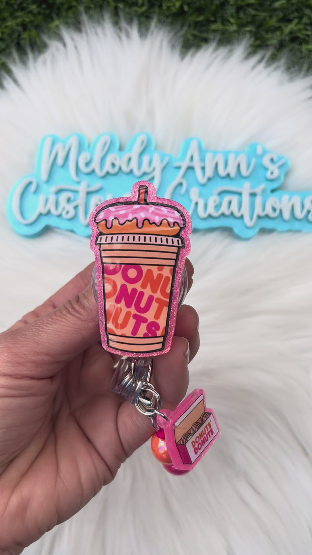 Coffee and Donuts Badge Reel