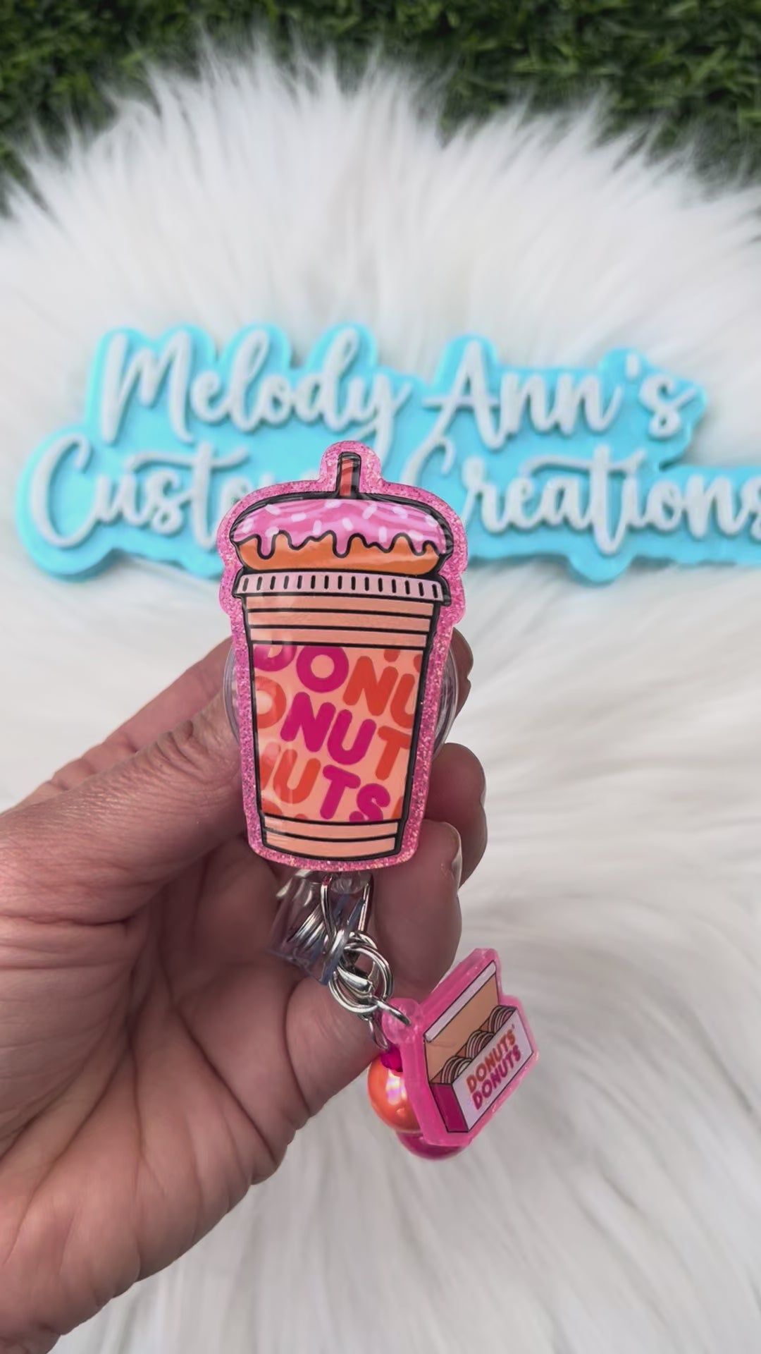 Coffee and Donuts Badge Reel