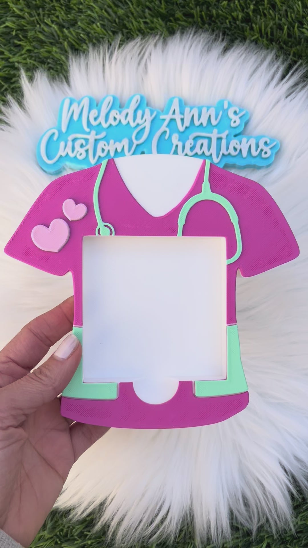 Medical Scrub Top Sticky Note Holder